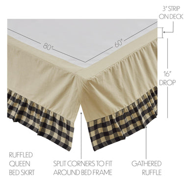 My Country Ruffled Queen Bed Skirt 60x80x16 - The Fox Decor